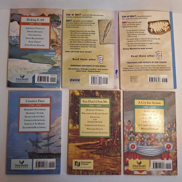 12 Books Moments in American History Biographies & Events Lewis Clark Washington - Picture 3 of 10